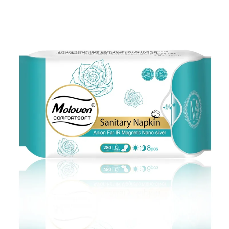 Moloven® Rose Sanitary Napkins, Pads Night use 280 mm, 8 pcs per pack