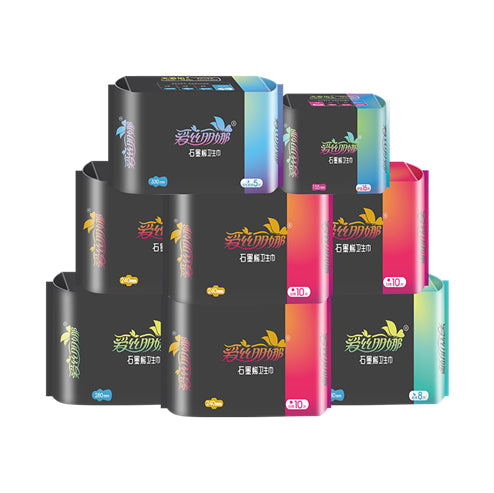 Moloven® Graphene sanitary napkin Pads Night Use Extra long 330 mm, 5 pcs per pack