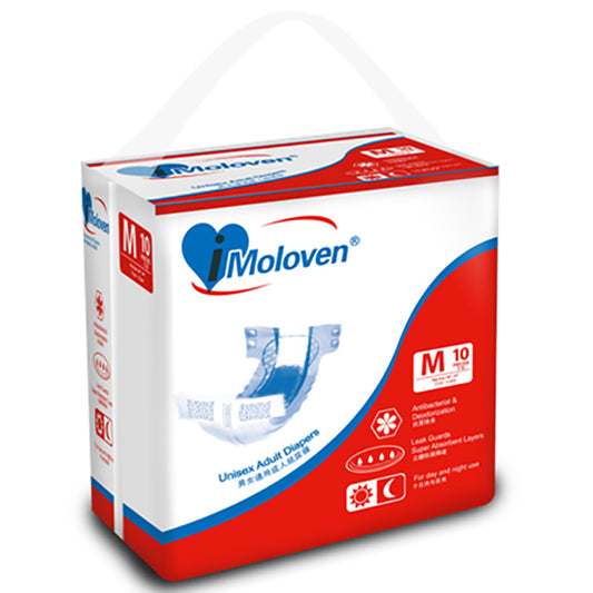 Moloven Adult Diaper 10 pcs per pack, FDA Approved
