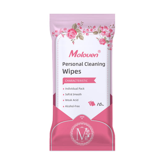 Moloven® Personal Cleaning Wipes  Intimate Wipes  10 wipes per pack, FDA Approved